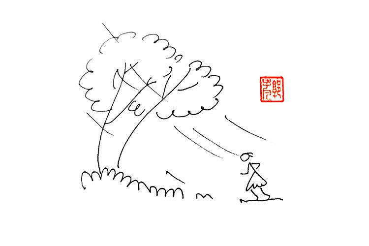 花不尽柳无穷秋天风景简笔画