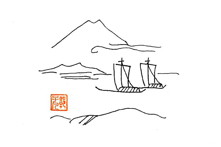 风和日丽春天风景简笔画