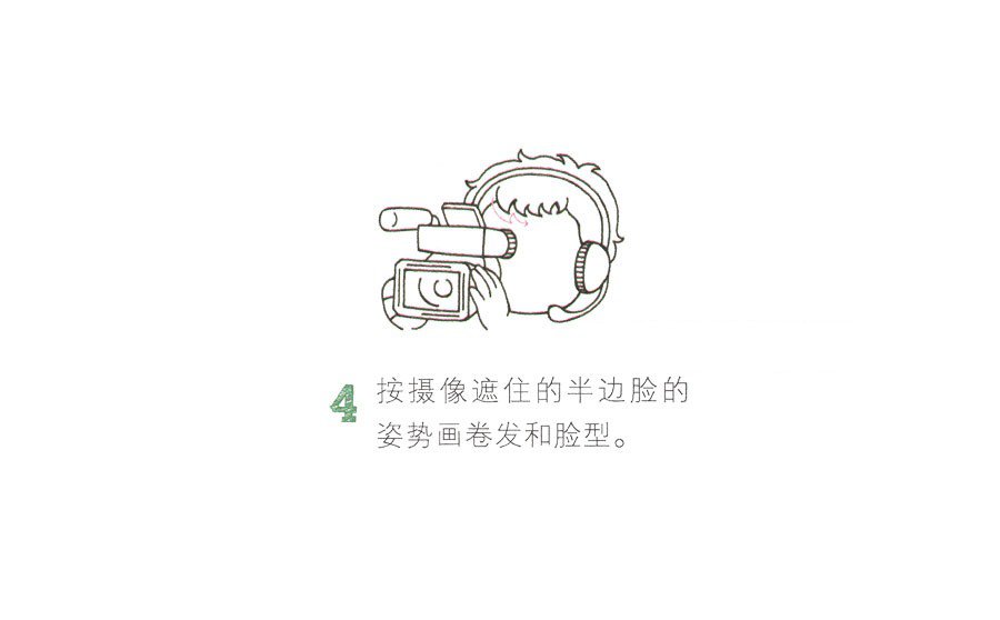 摄像师简笔画