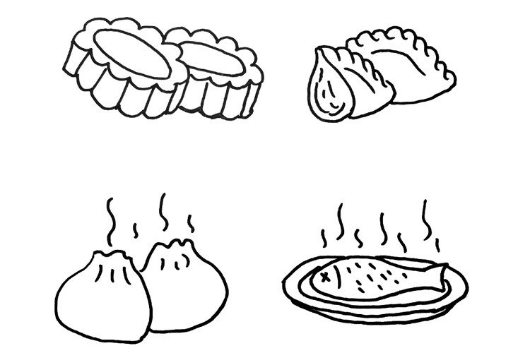 卡通食物简笔画