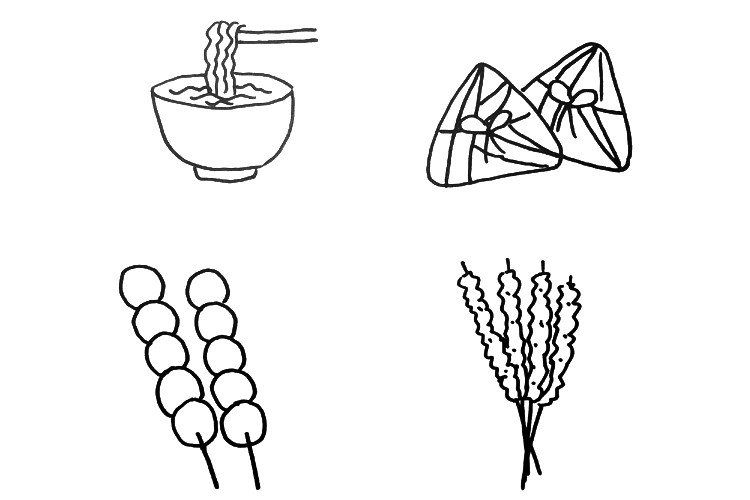 卡通食物简笔画