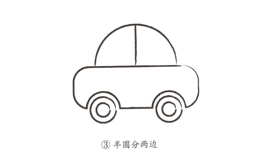 幼儿简笔画 小汽车